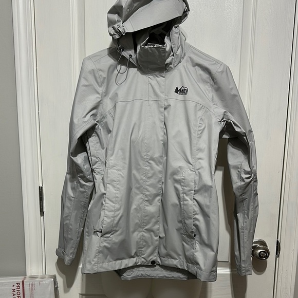 REI Gray Hooded Jacket - Picture 1 of 8